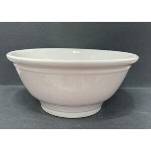 Vintage White Homer Laughlin Bowl 12 Inch Stained Crazed Mixing Bowl